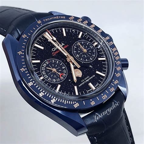 speedmaster omega blue|omega speedmaster moonwatch blue.